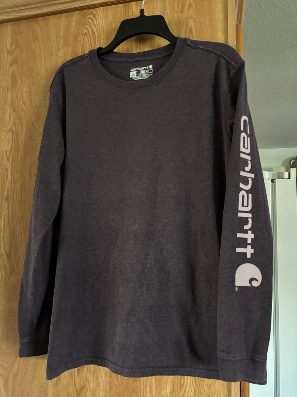 Carhartt Women’s  Long Sleeve Logo Tee - Charcoal